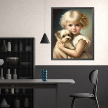 Load image into Gallery viewer, Diamond Painting - Full Square - cute pet girl (40*50CM)
