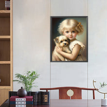 Load image into Gallery viewer, Diamond Painting - Full Square - cute pet girl (40*50CM)
