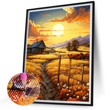 Load image into Gallery viewer, Diamond Painting - Full Round - Wheat field at sunset (30*40CM)
