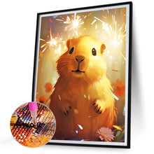 Load image into Gallery viewer, Diamond Painting - Full Round - Capybara under fireworks (30*40CM)
