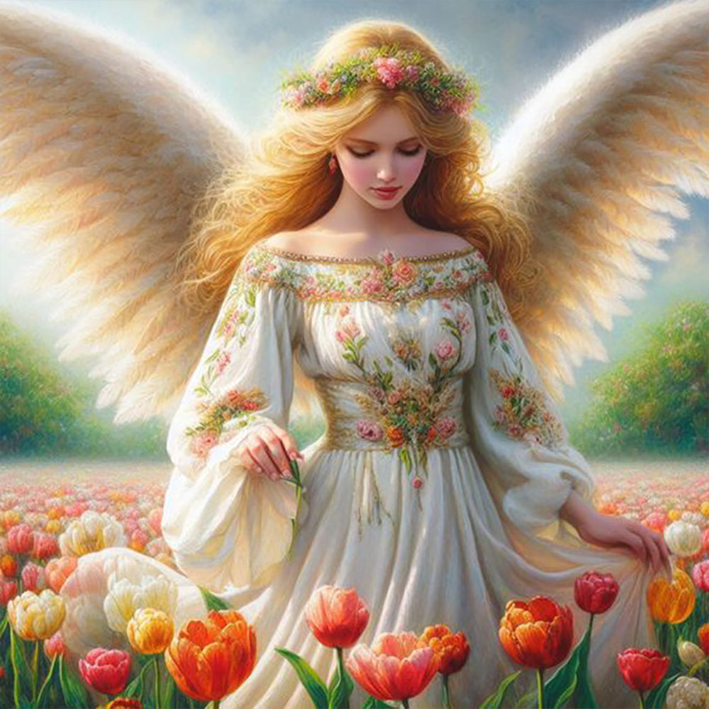 Diamond Painting - Full Round - angel woman (30*30CM)