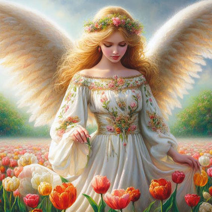 Diamond Painting - Full Round - angel woman (30*30CM)