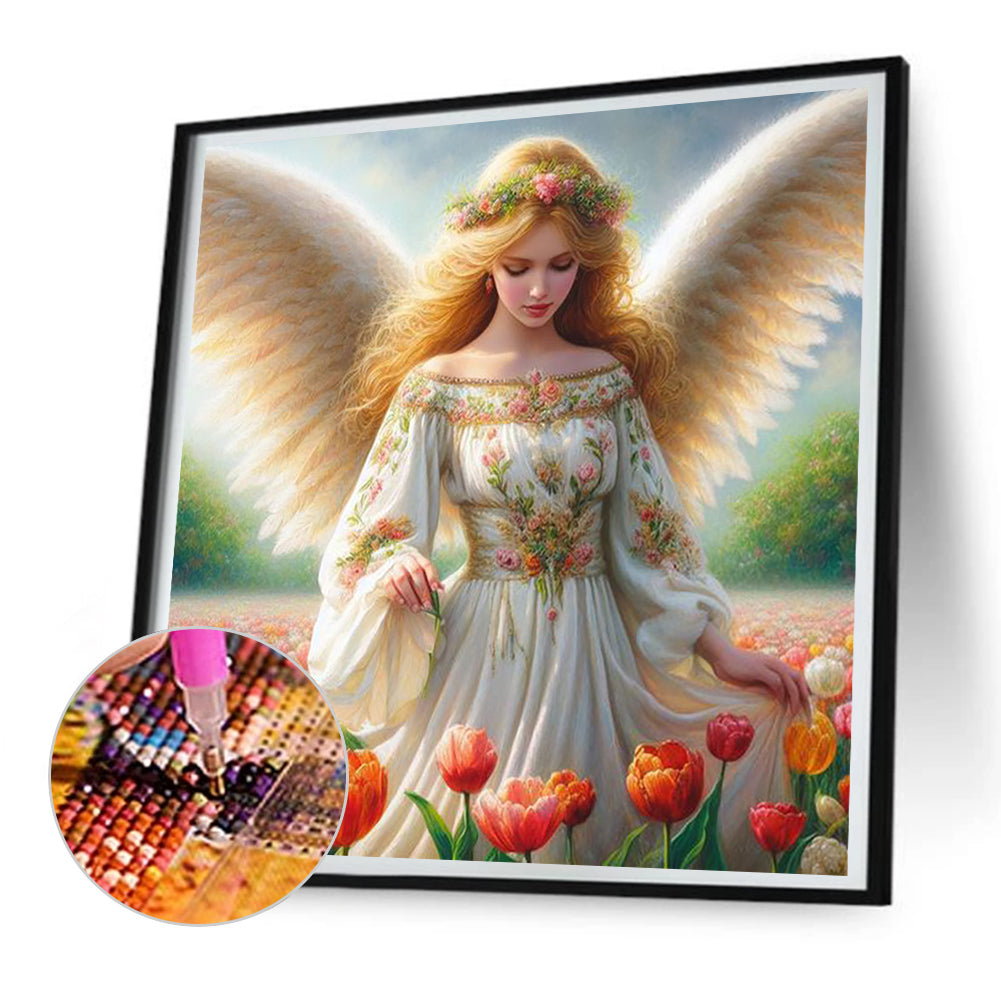 Diamond Painting - Full Round - angel woman (30*30CM)