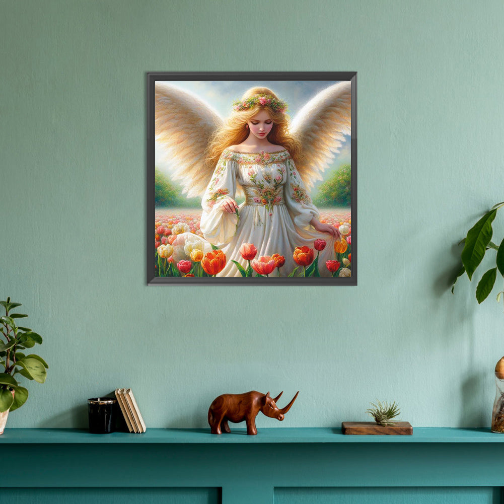 Diamond Painting - Full Round - angel woman (30*30CM)