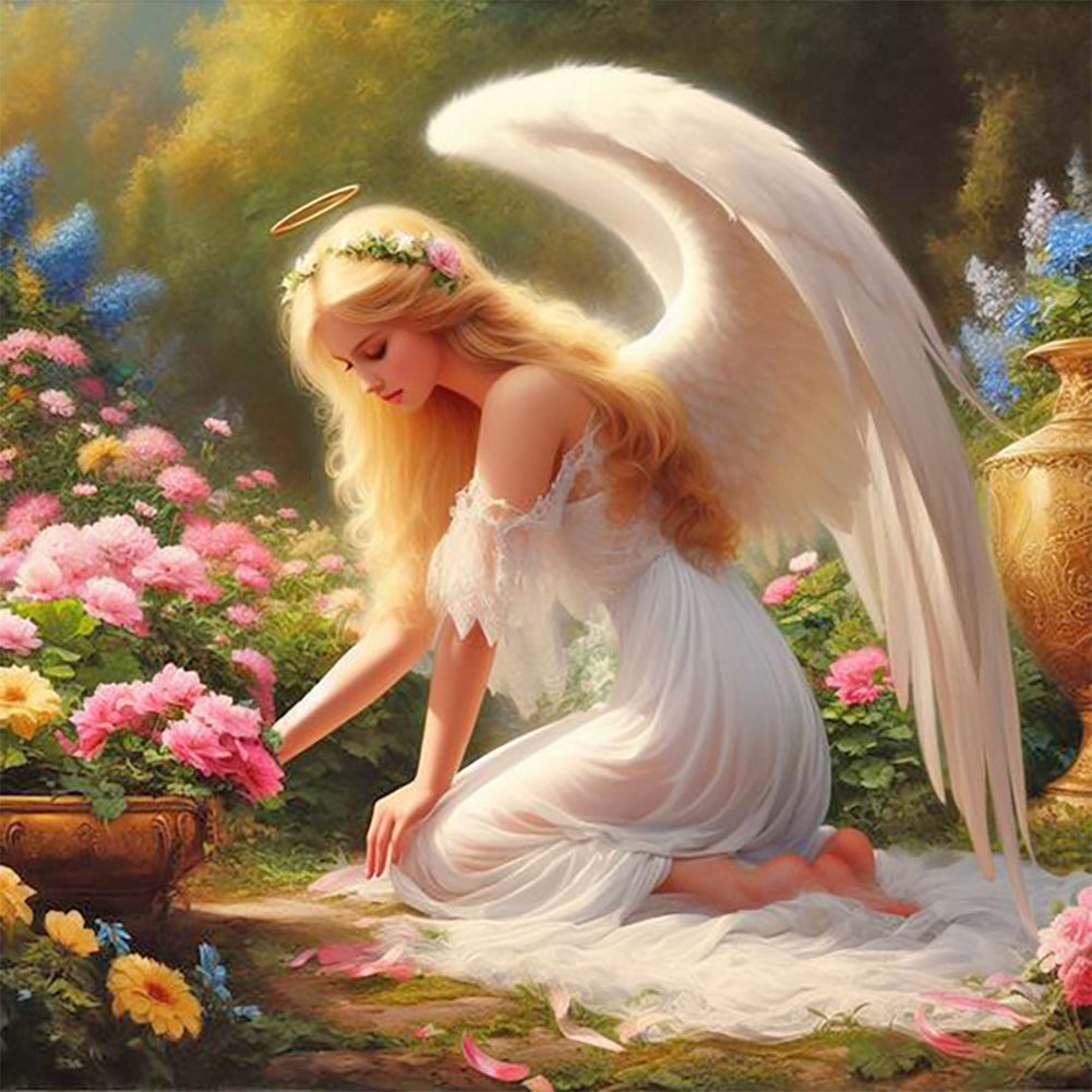 Diamond Painting - Full Round - angel woman (30*30CM)