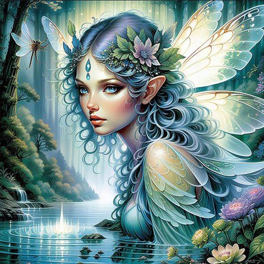 Diamond Painting - Full Round - angel woman (30*30CM)
