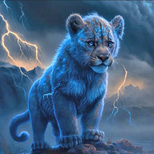 Load image into Gallery viewer, Diamond Painting - Full Round - Lightning Leopard (30*30CM)
