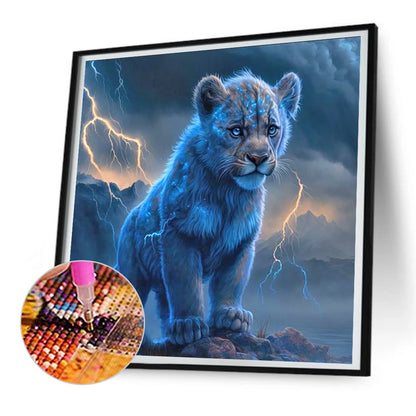 Diamond Painting - Full Round - Lightning Leopard (30*30CM)