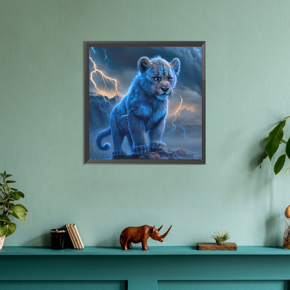 Diamond Painting - Full Round - Lightning Leopard (30*30CM)
