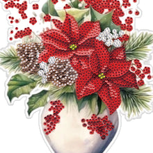 Load image into Gallery viewer, Acrylic Christmas Bouquet Single-Sided Round Diamond Painting Hanging Pendant
