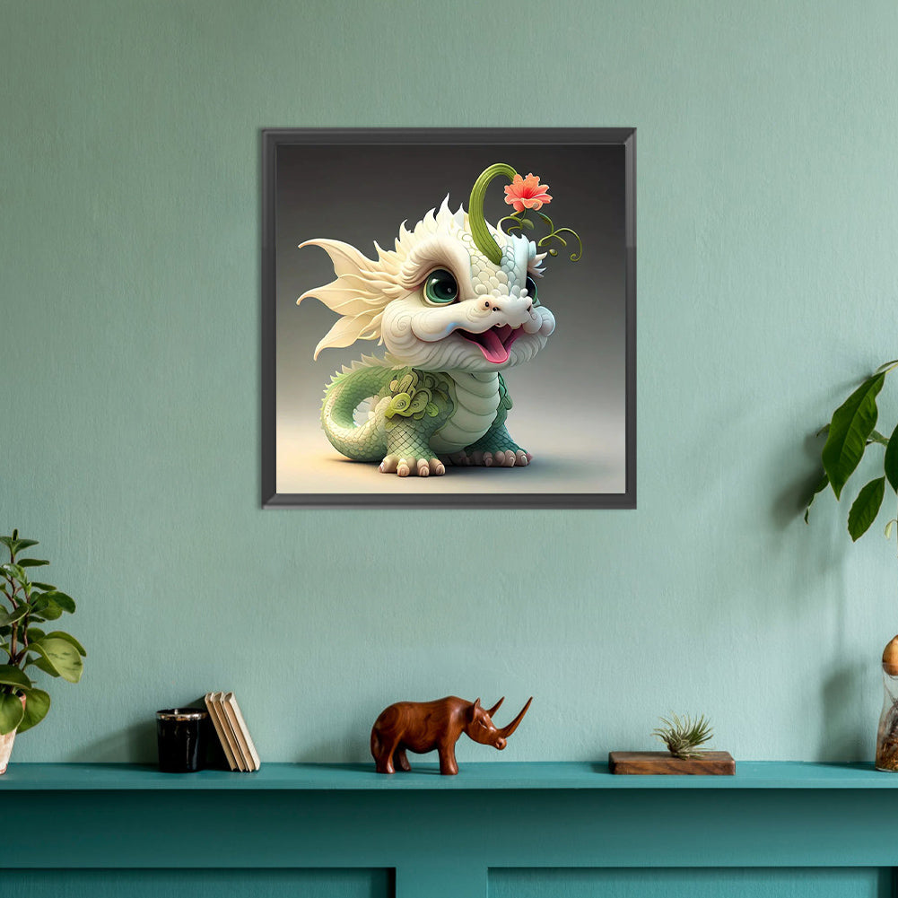 Diamond Painting - Full Round - Cute little dragon (30*30CM)