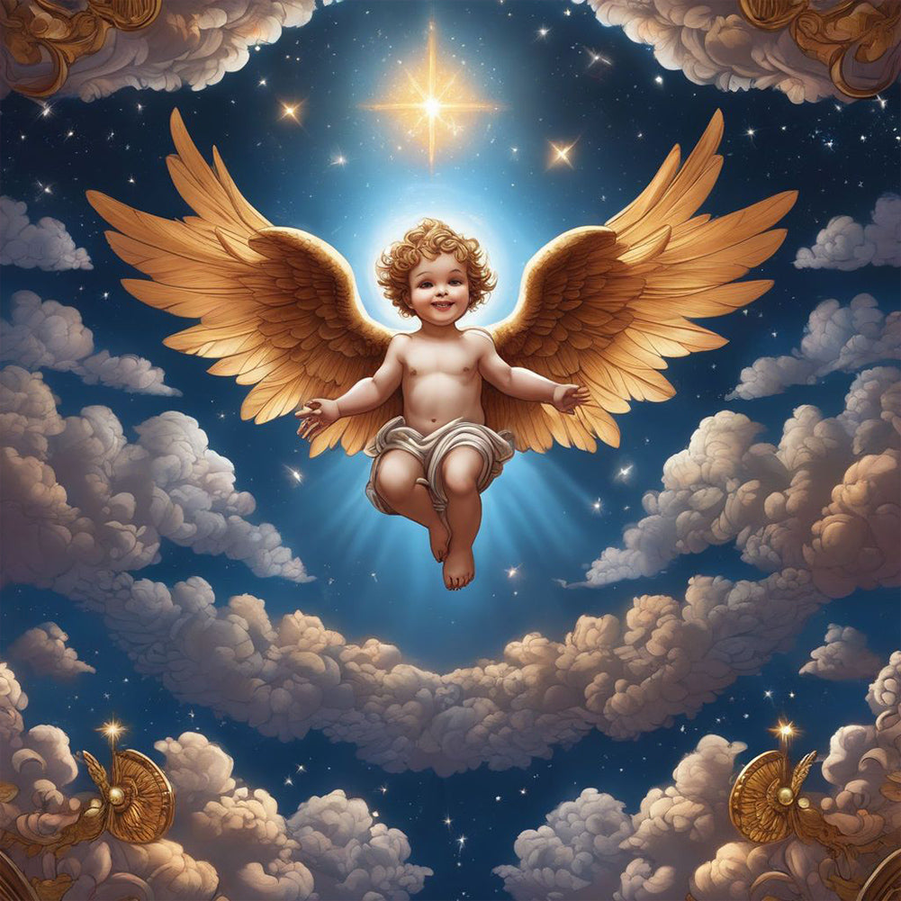 Diamond Painting - Full Round - angel baby (30*30CM)