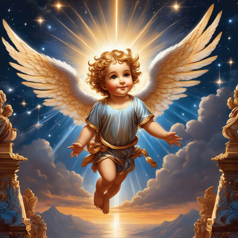 Diamond Painting - Full Round - angel baby (30*30CM)