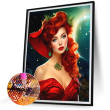 Load image into Gallery viewer, Diamond Painting - Full Round - Elegant red-haired woman (30*40CM)
