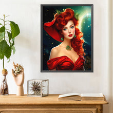Load image into Gallery viewer, Diamond Painting - Full Round - Elegant red-haired woman (30*40CM)
