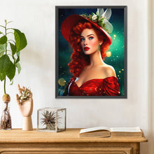 Load image into Gallery viewer, Diamond Painting - Full Round - Elegant red-haired woman (30*40CM)

