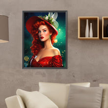 Load image into Gallery viewer, Diamond Painting - Full Round - Elegant red-haired woman (30*40CM)
