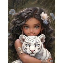 Load image into Gallery viewer, Diamond Painting - Full Round - curly hair big eyed girl (30*40CM)
