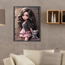 Load image into Gallery viewer, Diamond Painting - Full Round - curly hair big eyed girl (30*40CM)
