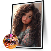 Load image into Gallery viewer, Diamond Painting - Full Round - curly hair big eyed girl (30*40CM)
