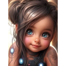 Load image into Gallery viewer, Diamond Painting - Full Round - curly hair big eyed girl (30*40CM)
