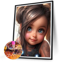 Load image into Gallery viewer, Diamond Painting - Full Round - curly hair big eyed girl (30*40CM)
