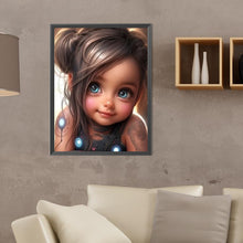 Load image into Gallery viewer, Diamond Painting - Full Round - curly hair big eyed girl (30*40CM)

