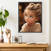 Load image into Gallery viewer, Diamond Painting - Full Round - curly hair big eyed girl (30*40CM)
