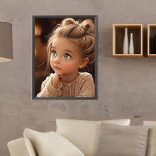 Load image into Gallery viewer, Diamond Painting - Full Round - curly hair big eyed girl (30*40CM)
