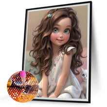 Load image into Gallery viewer, Diamond Painting - Full Round - curly hair big eyed girl (30*40CM)
