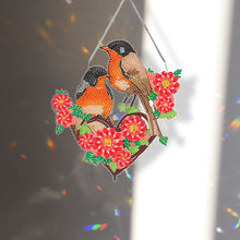 Load image into Gallery viewer, Acrylic Colorful Feathers Frog Single-Sided DIY Diamond Painting Hanging Pendant
