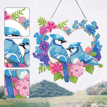 Load image into Gallery viewer, Acrylic Colorful Feathers Frog Single-Sided DIY Diamond Painting Hanging Pendant
