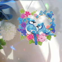 Load image into Gallery viewer, Acrylic Colorful Feathers Frog Single-Sided DIY Diamond Painting Hanging Pendant
