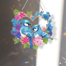 Load image into Gallery viewer, Acrylic Colorful Feathers Frog Single-Sided DIY Diamond Painting Hanging Pendant
