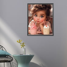 Load image into Gallery viewer, Diamond Painting - Full Round - sweet cool girl (40*50CM)
