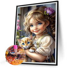Load image into Gallery viewer, Diamond Painting - Full Round - sweet cool girl (40*50CM)
