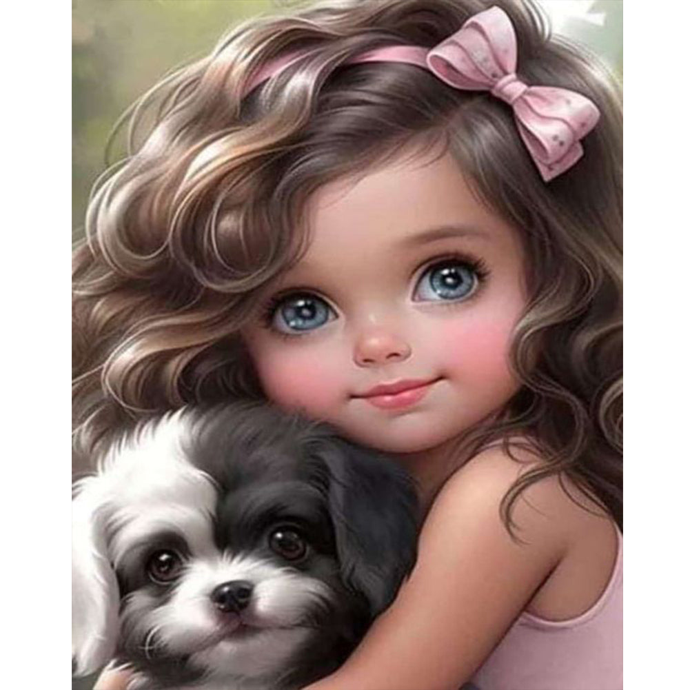 Diamond Painting - Full Round - sweet cool girl (40*50CM)
