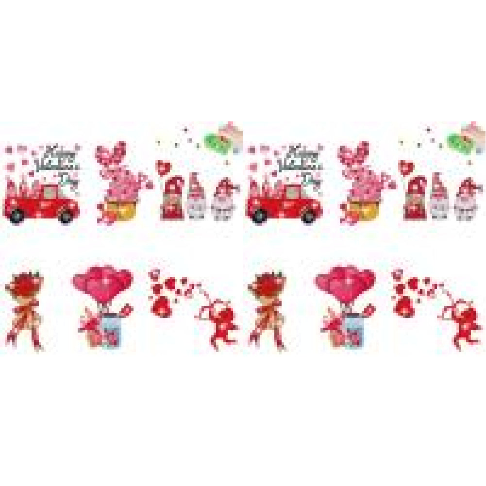 6 Pcs Valentine Diamond Painting Sticker Gem Sticker for Boy Girls Gift (Gnome)