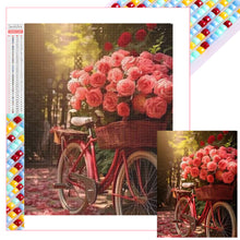 Load image into Gallery viewer, Diamond Painting - Full Square - rose bike (30*40CM)
