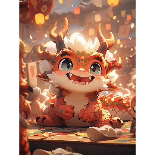 Diamond Painting - Full Round - Chinese zodiac sign dragon (30*40CM)
