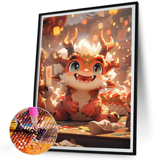 Diamond Painting - Full Round - Chinese zodiac sign dragon (30*40CM)