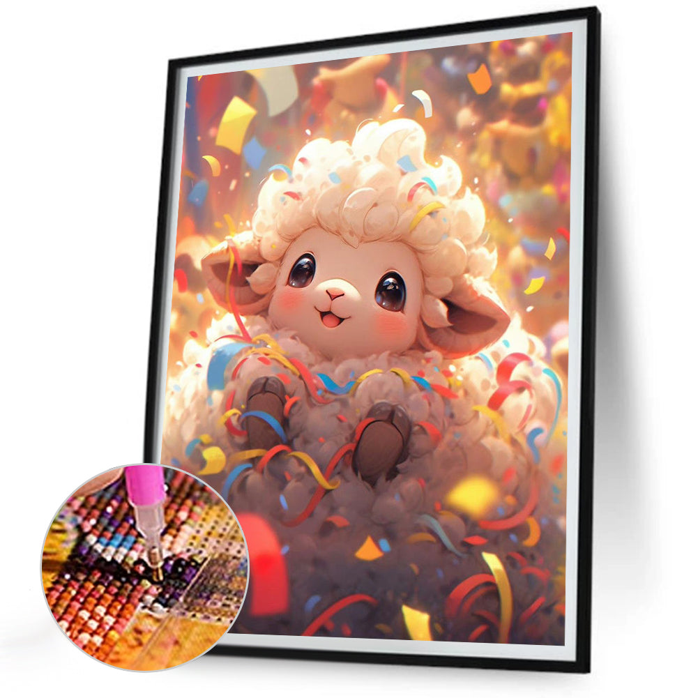 Diamond Painting - Full Round - Twelve zodiac animals: Sheep (30*40CM)