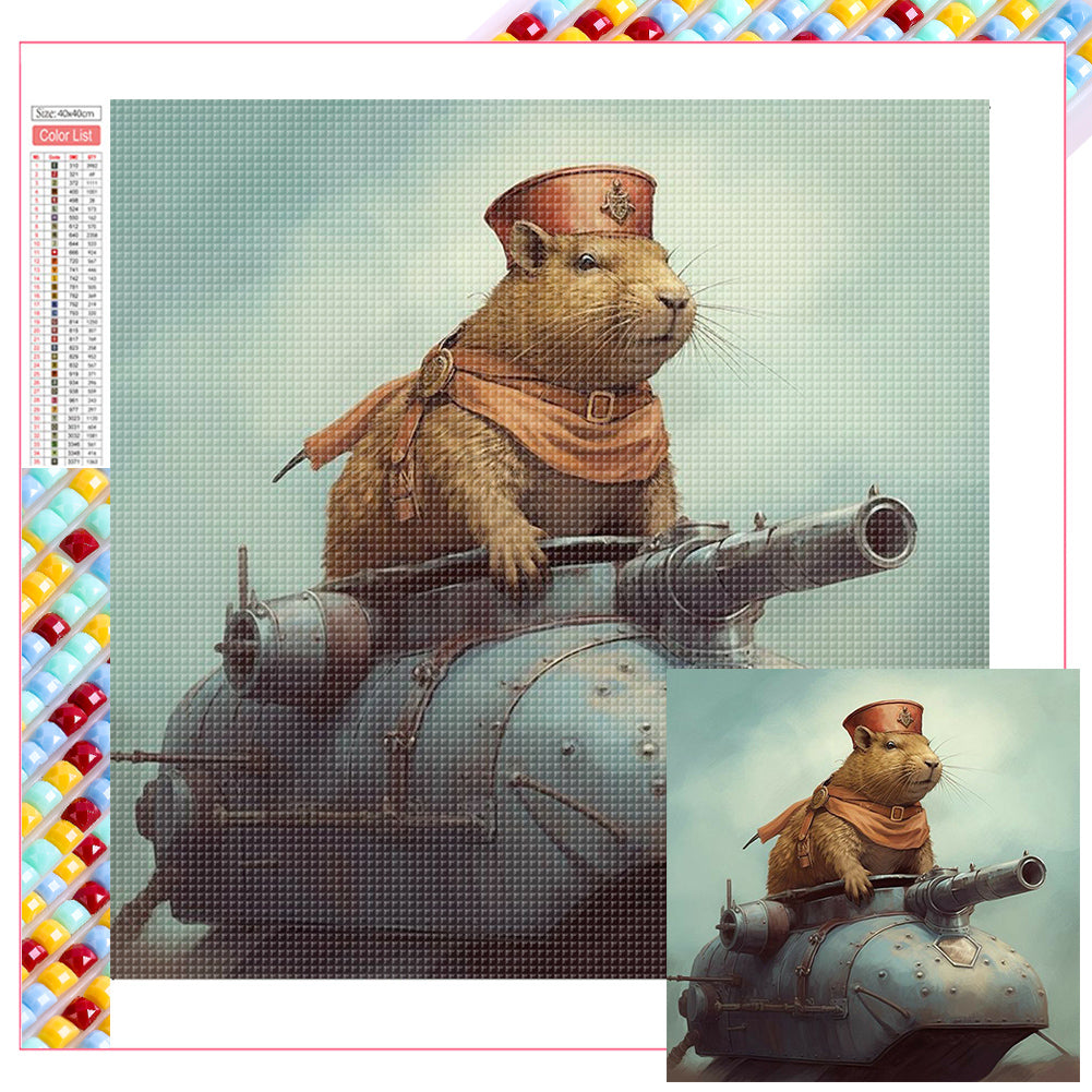 Diamond Painting - Full Square - kapibala soldiers (40*40CM)