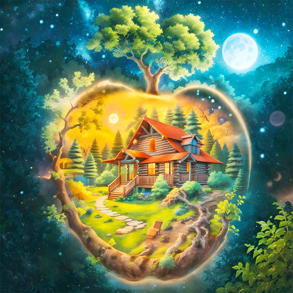 Diamond Painting - Full Round - Quiet apple forest (30*30CM)