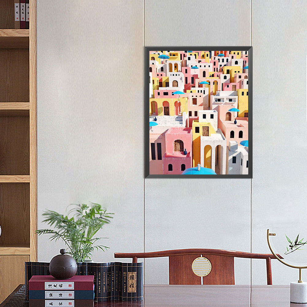 Diamond Painting - Full Square - colorful house (40*50CM)