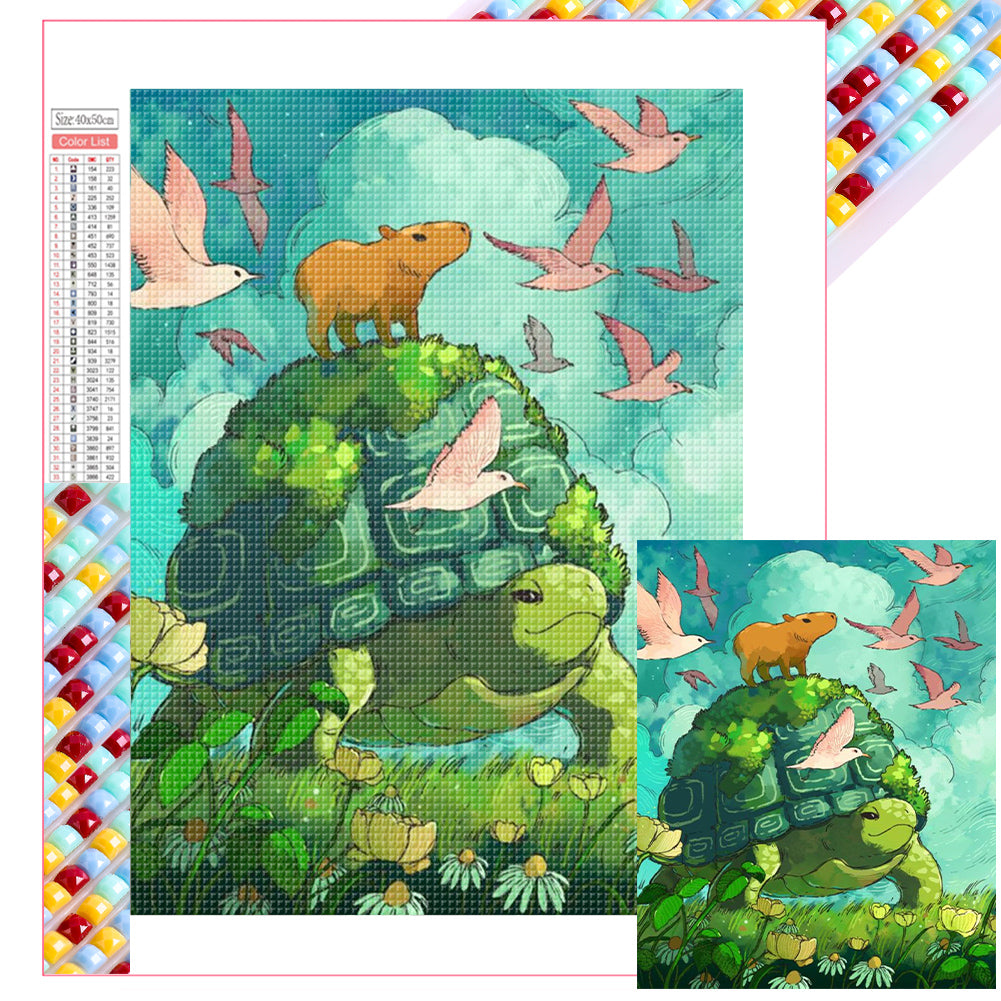 Diamond Painting - Full Square - Capibala watercolor painting (40*50CM)