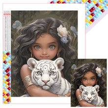 Load image into Gallery viewer, Diamond Painting - Full Square - girl holding pet (30*40CM)
