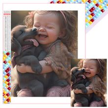 Load image into Gallery viewer, Diamond Painting - Full Square - girl holding pet (30*40CM)
