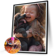 Load image into Gallery viewer, Diamond Painting - Full Square - girl holding pet (30*40CM)

