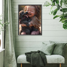 Load image into Gallery viewer, Diamond Painting - Full Square - girl holding pet (30*40CM)
